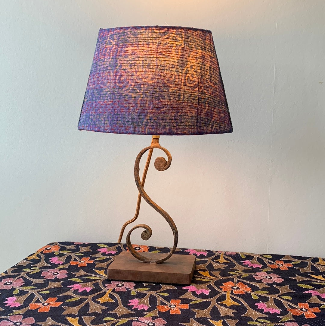 Upcycled wrought iron table lamp S