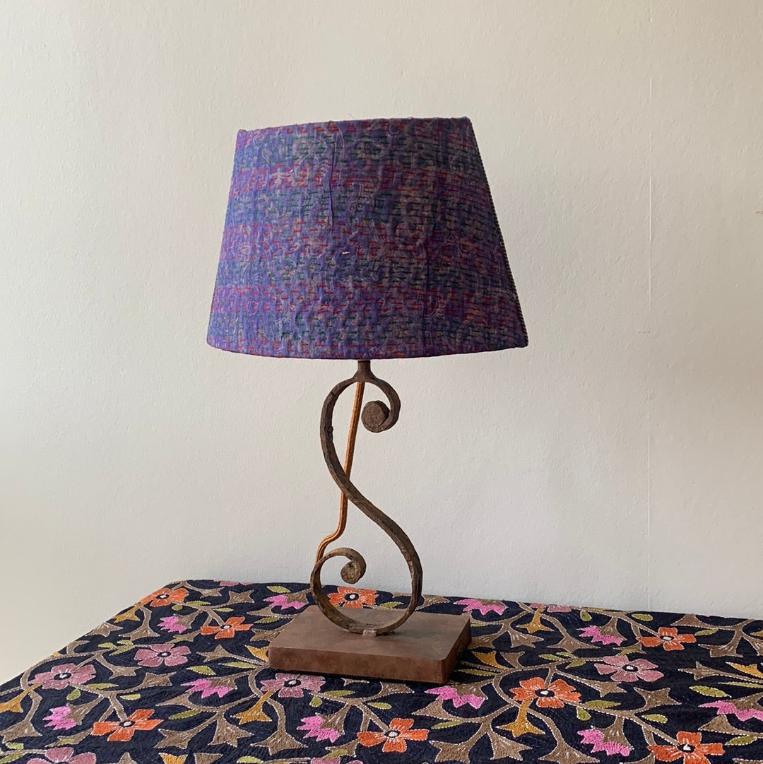 Upcycled wrought iron table lamp S