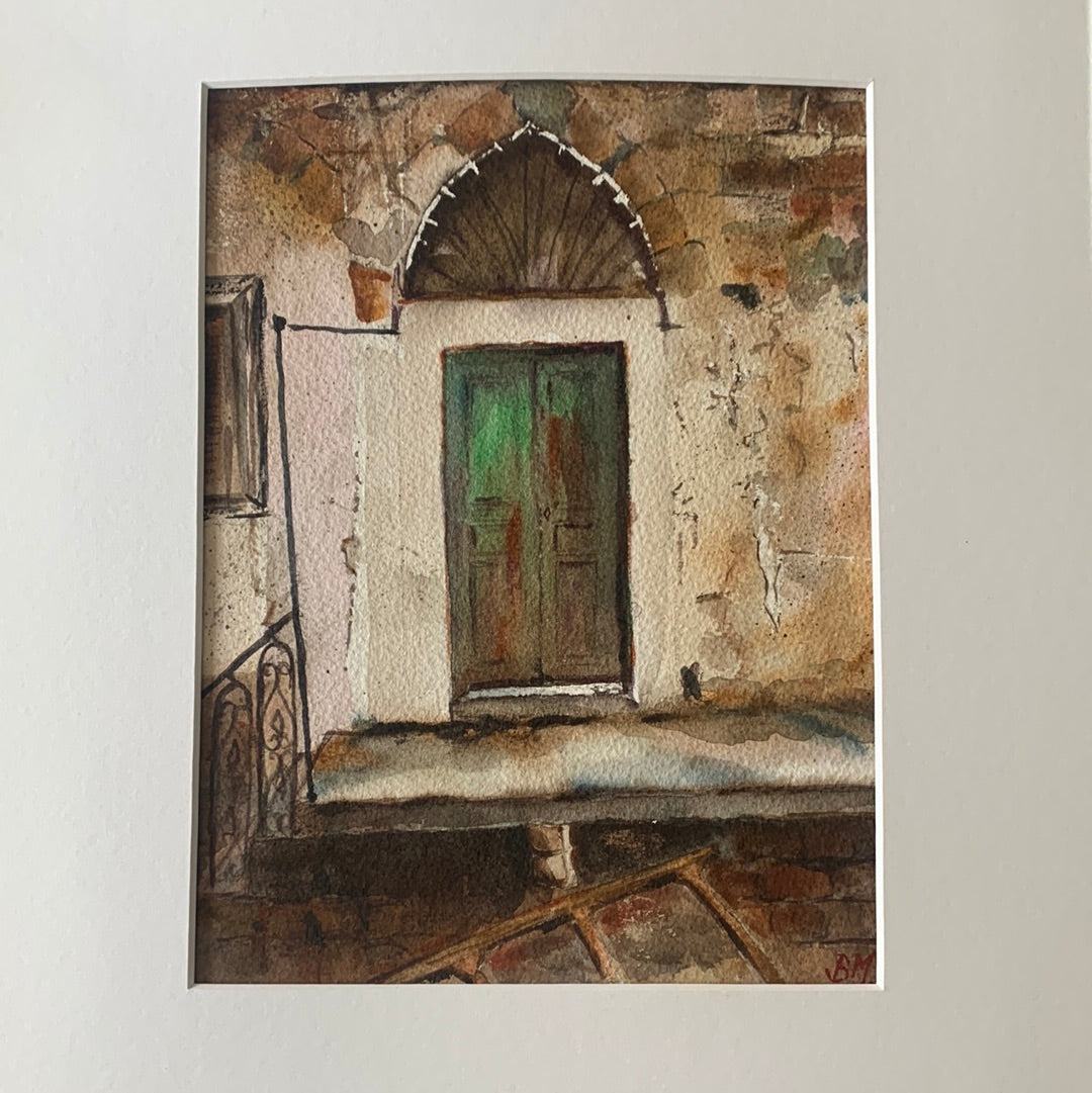 Original Watercolor Knock Knock 22X30