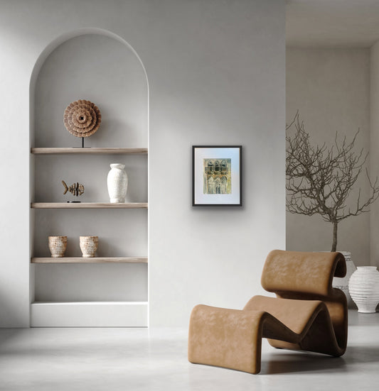 Original watercolor La Maison aux Six Arcades 25X35