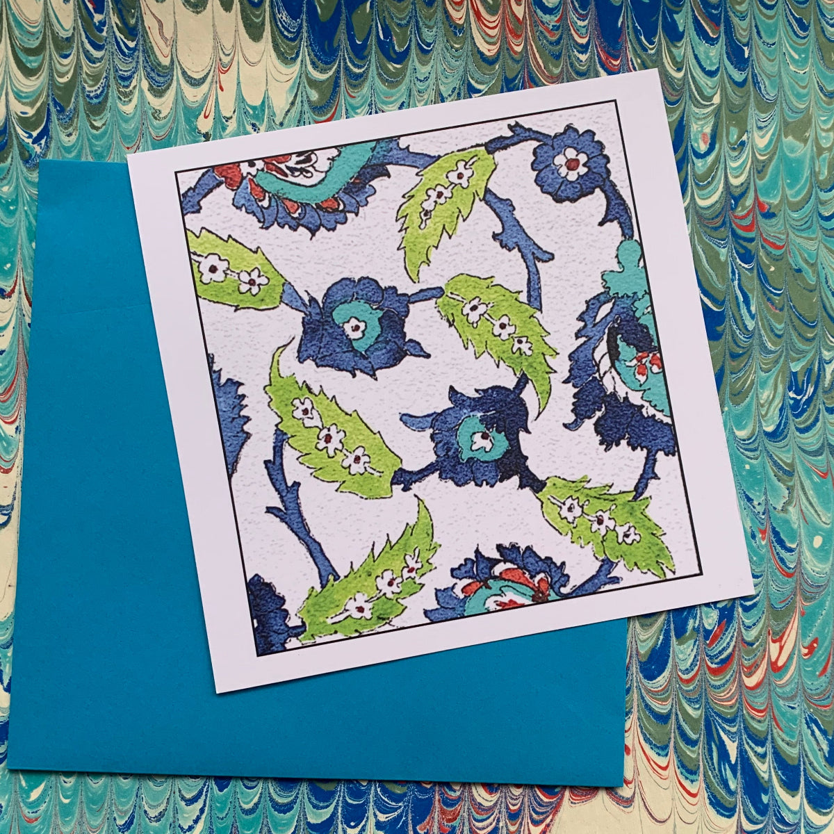 IZNIK TILE WATERCOLOR REPRODUCTION