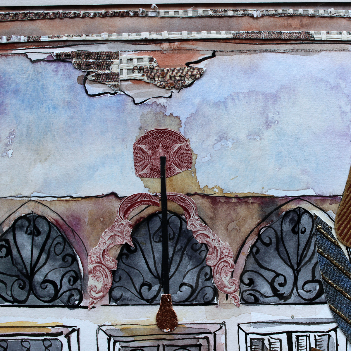 Original Watercolor and Mixed Media Coffee someone? 30X30