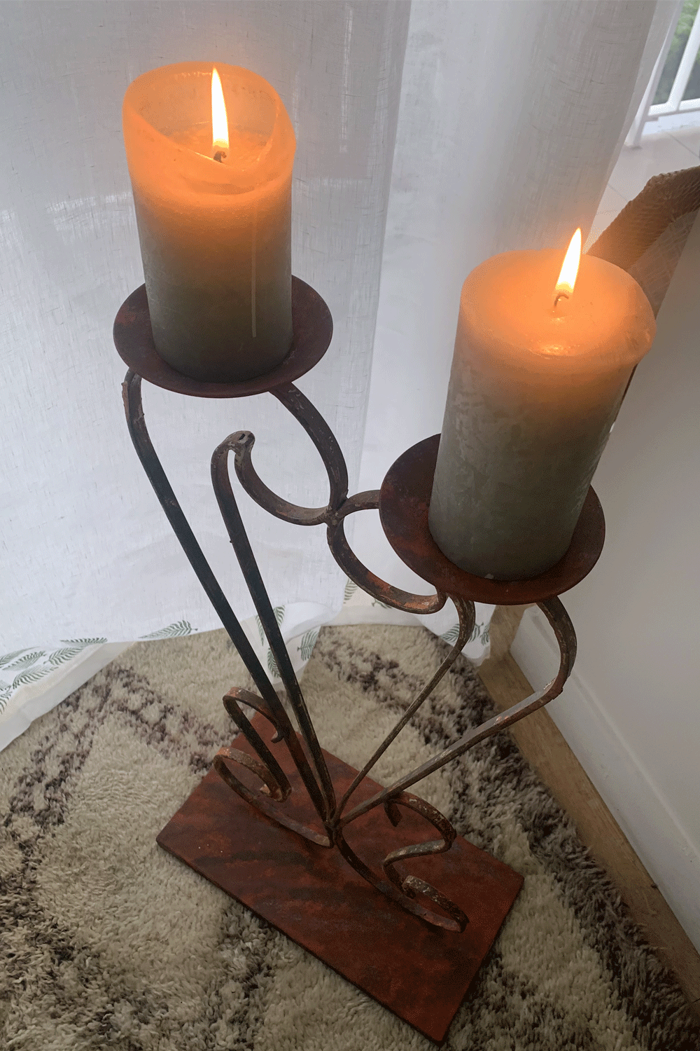 Upcycled Candelabra Swan