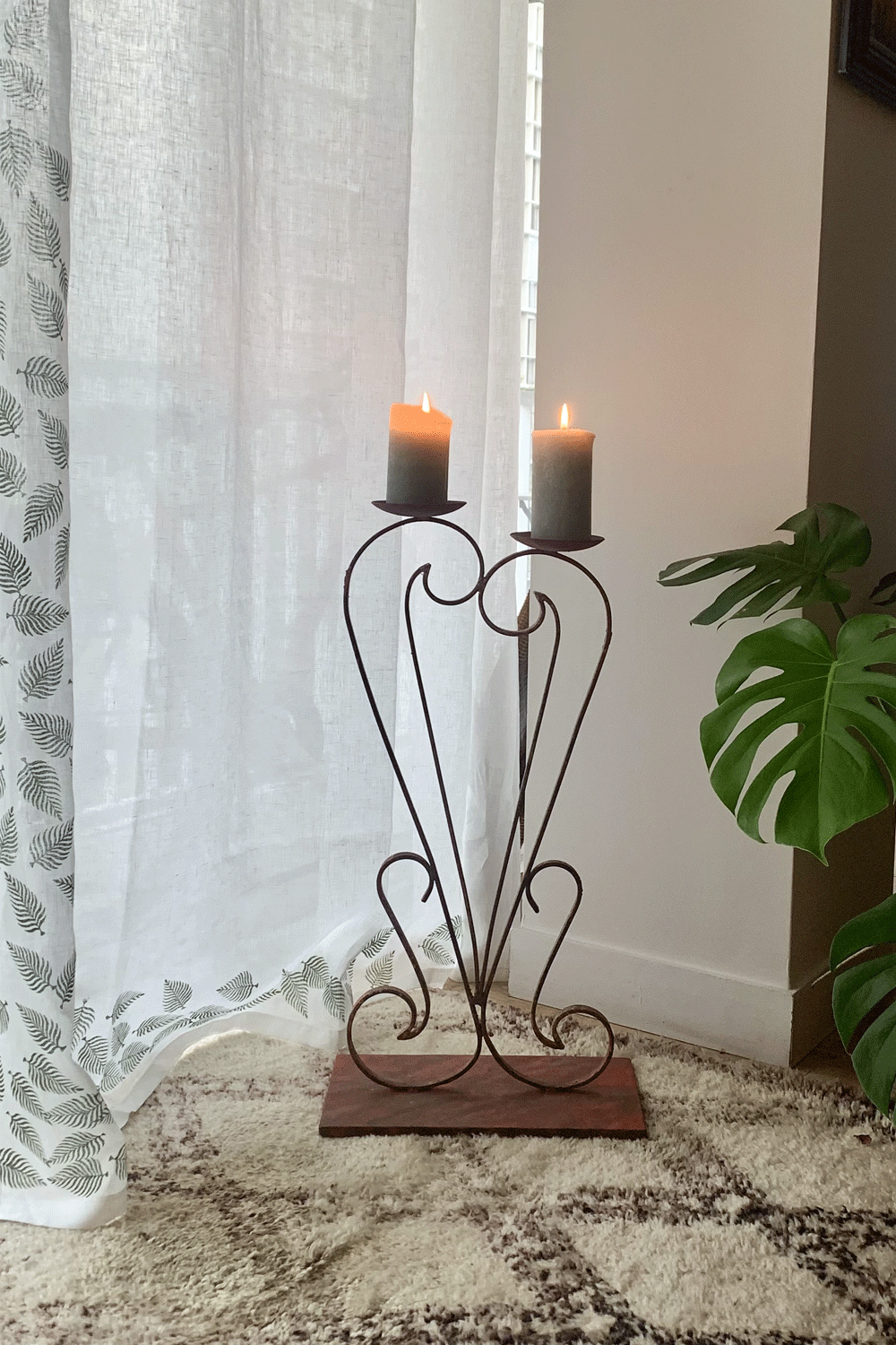 Upcycled Candelabra Swan
