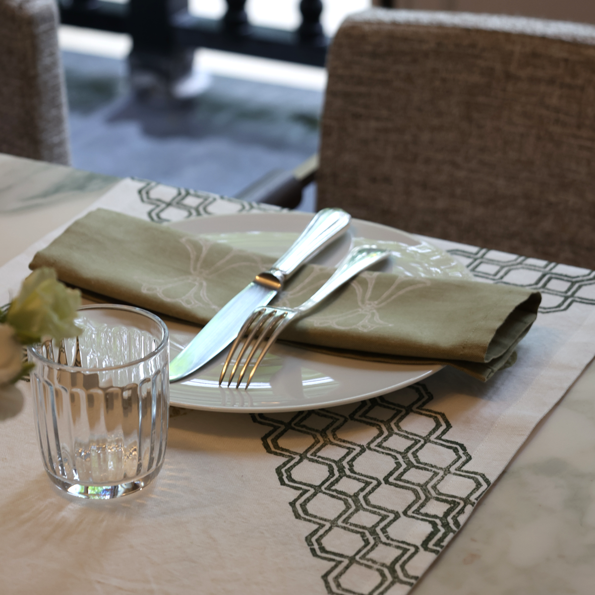Country Chic : Sets et Chemin de Table Imprimés en Lin pour Décoration de Table