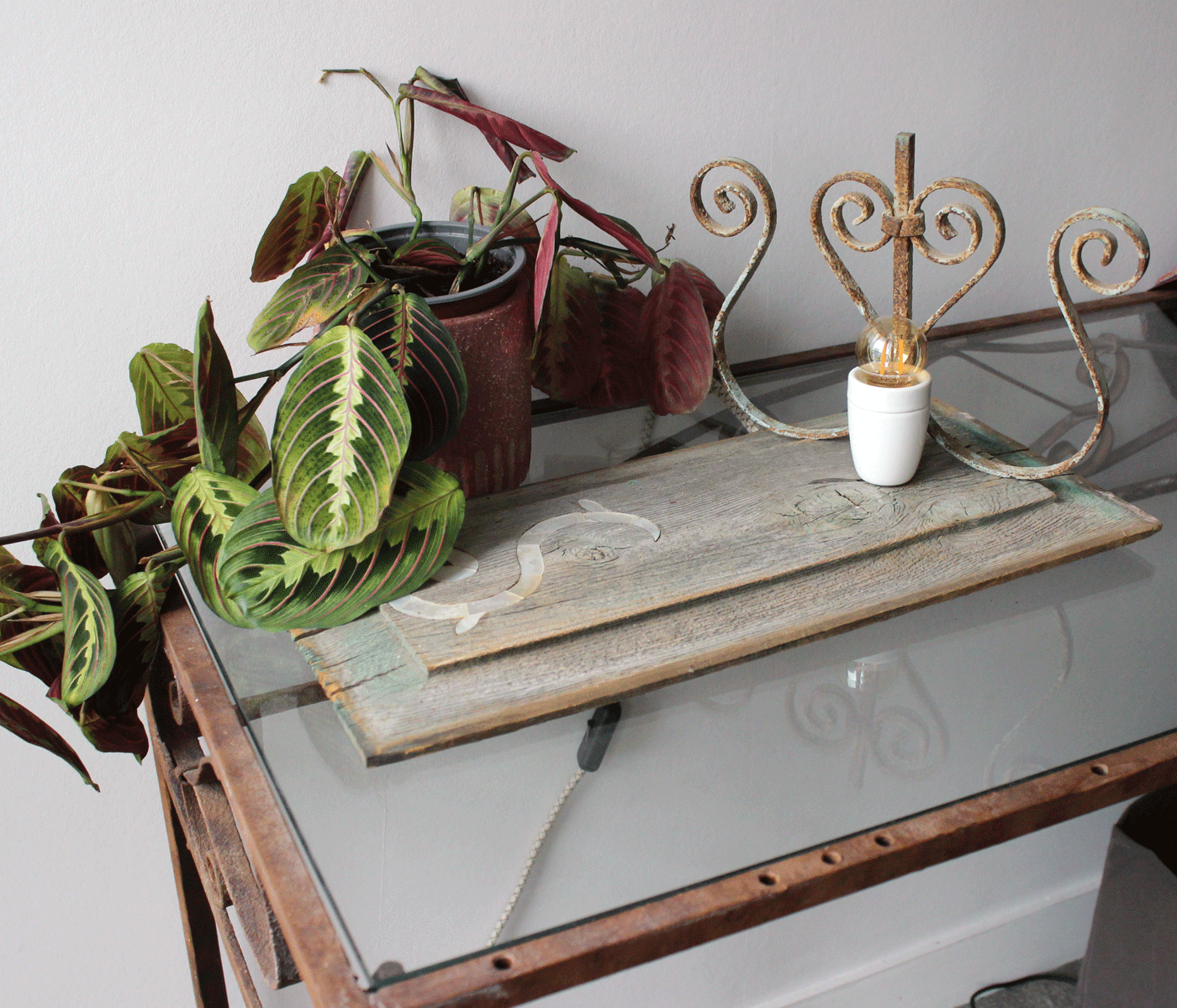 Artisanal Door Panel Table Lamp