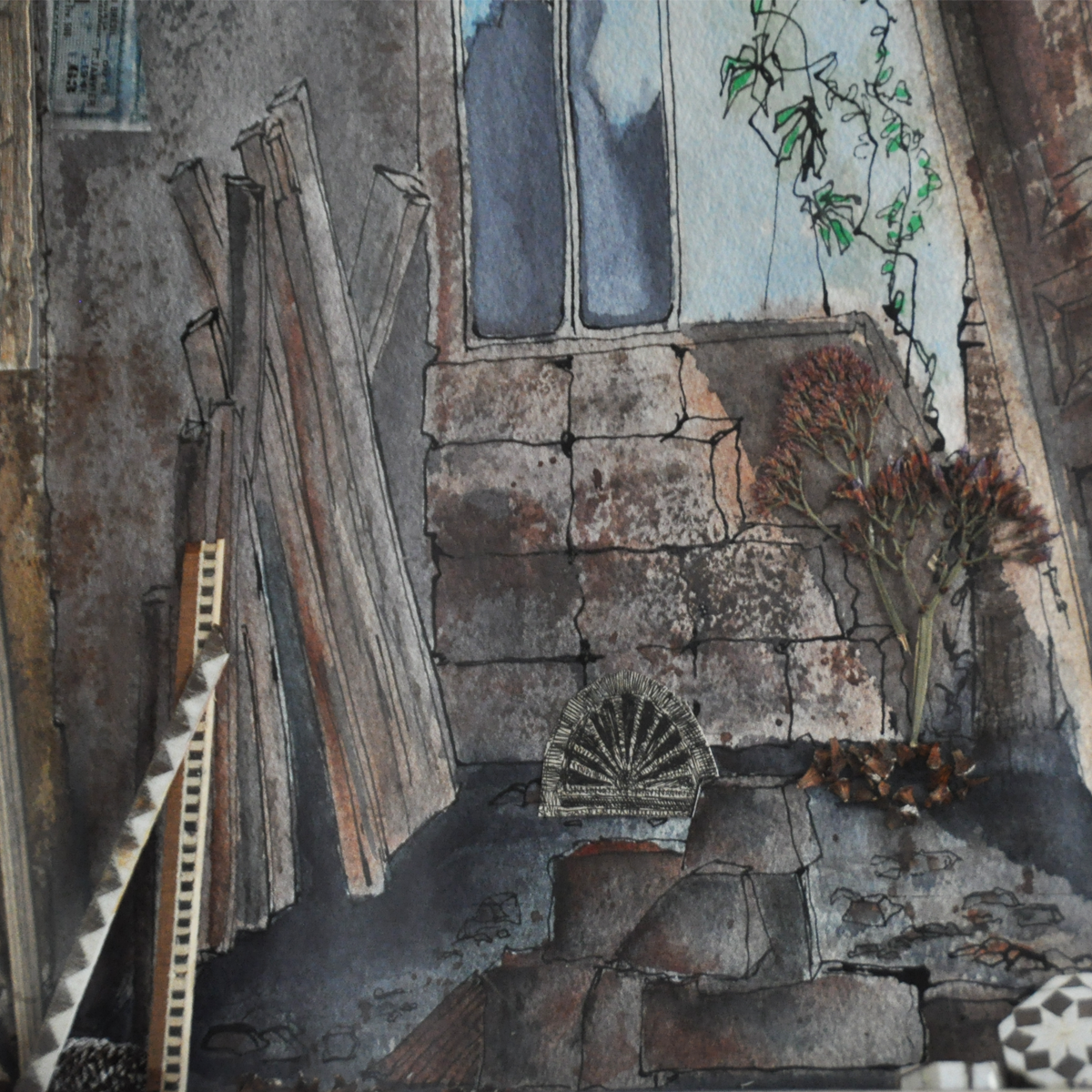 Original Watercolor Metamorphose 3D 52X52