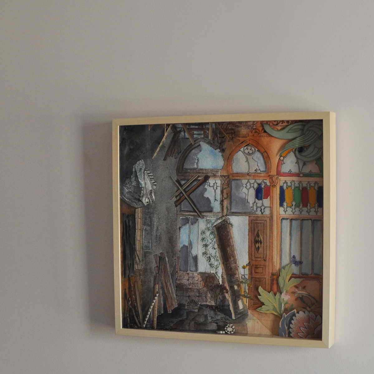 Original Watercolor Metamorphose 3D 52X52