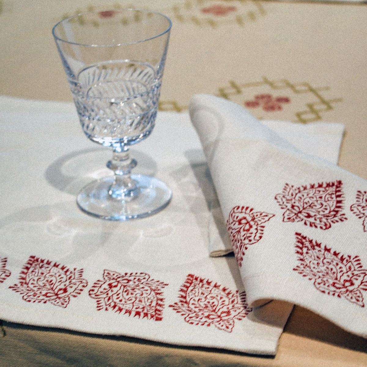 Ethical and Elegant Off White Linen Placemat and Napkin - Summer Collection