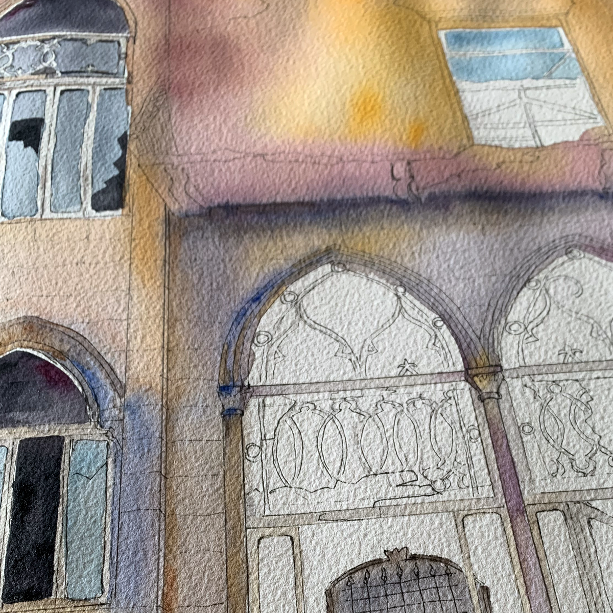 Original Watercolor Memories 34X48
