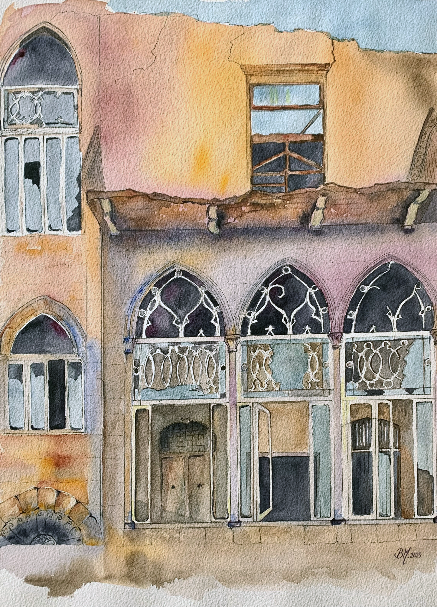 Original Watercolor Memories 34X48
