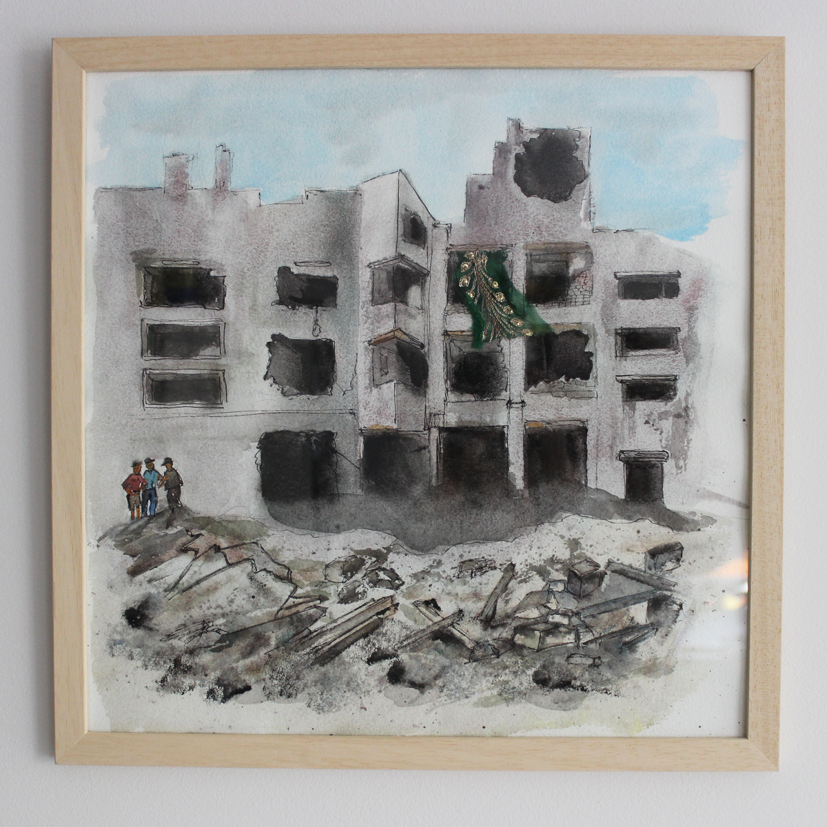 Original Watercolor War and Consequences Resilience