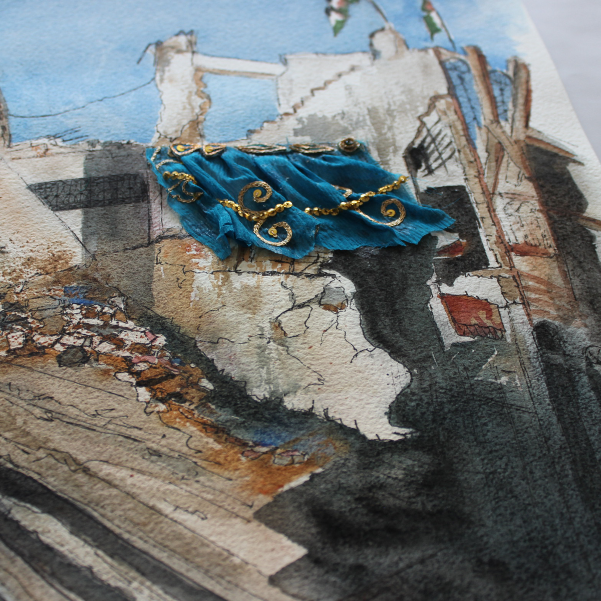 Original Watercolor War and Consequences I'm Here To Stay