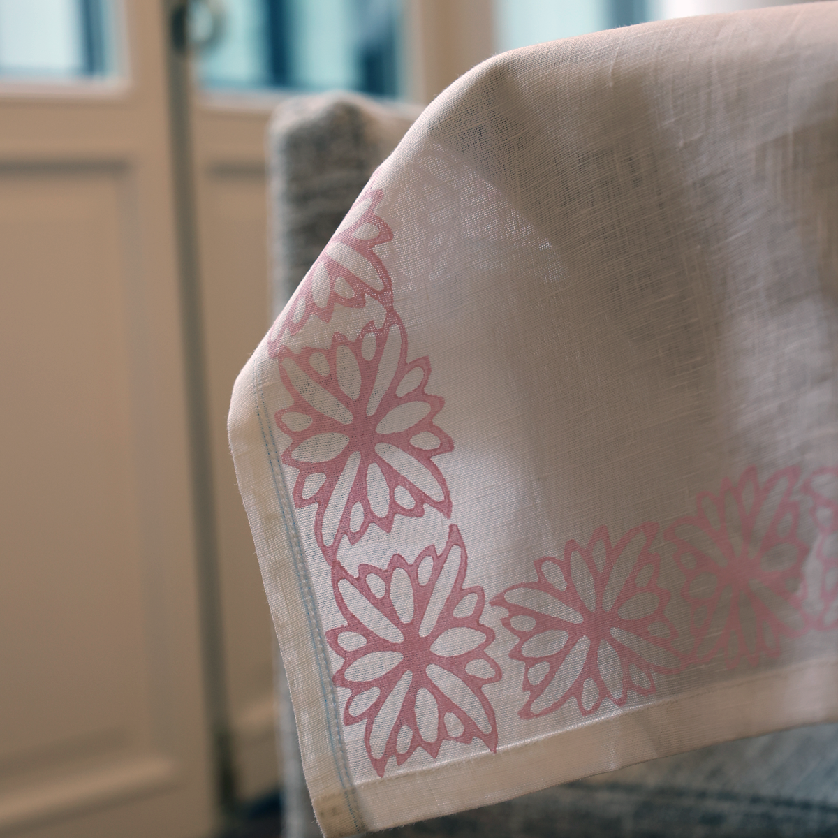 Handmade Linen tablecloth Lilac