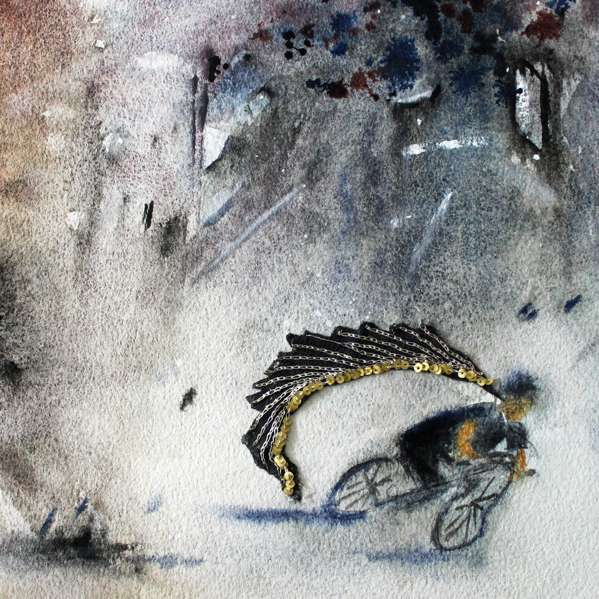 Original Watercolor War and Consequences Flying Hero