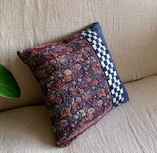 Silk Square Pillow Cover Flowers.