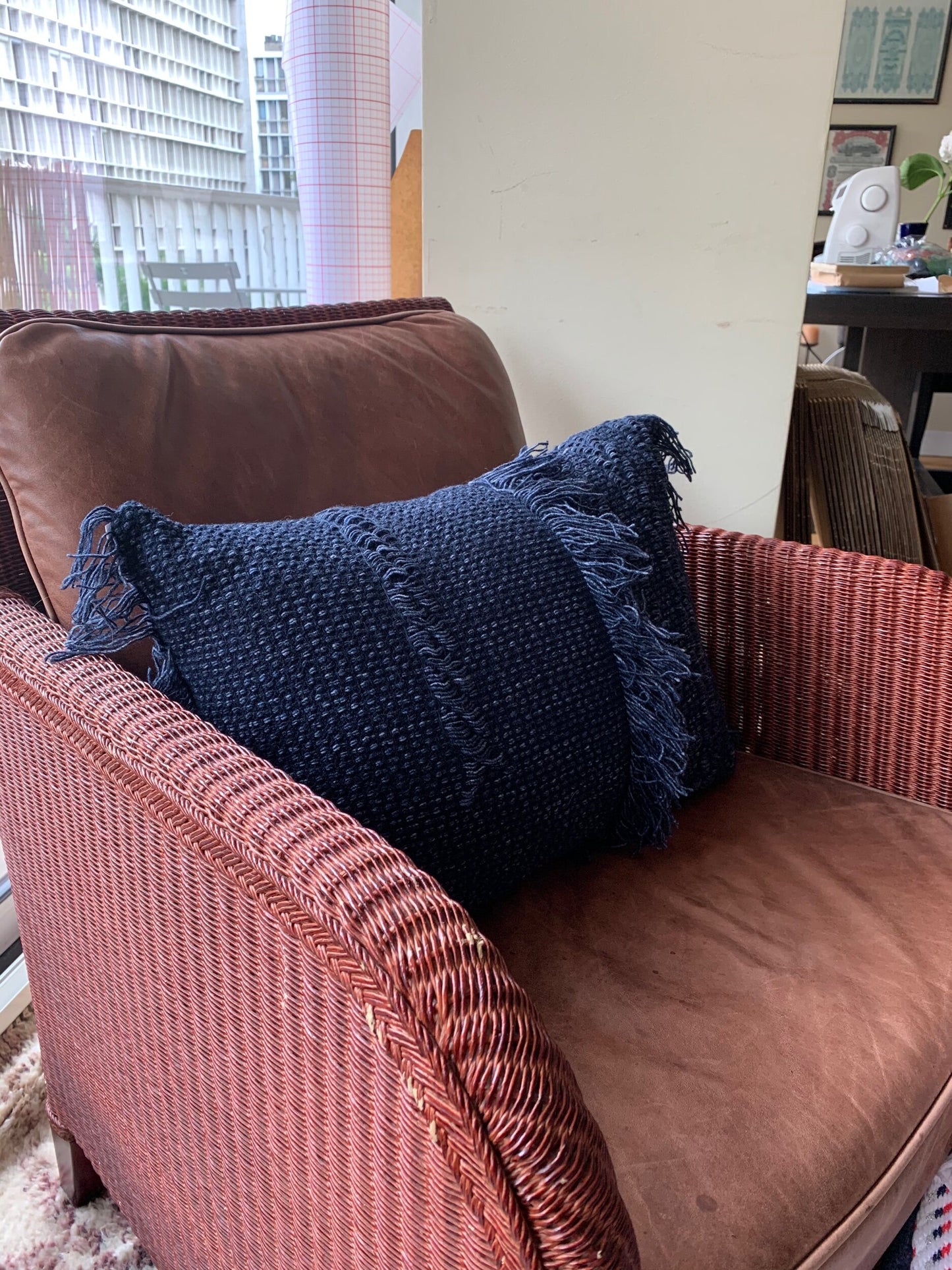 Luxury decorative pillow cover Classic Navy Blue