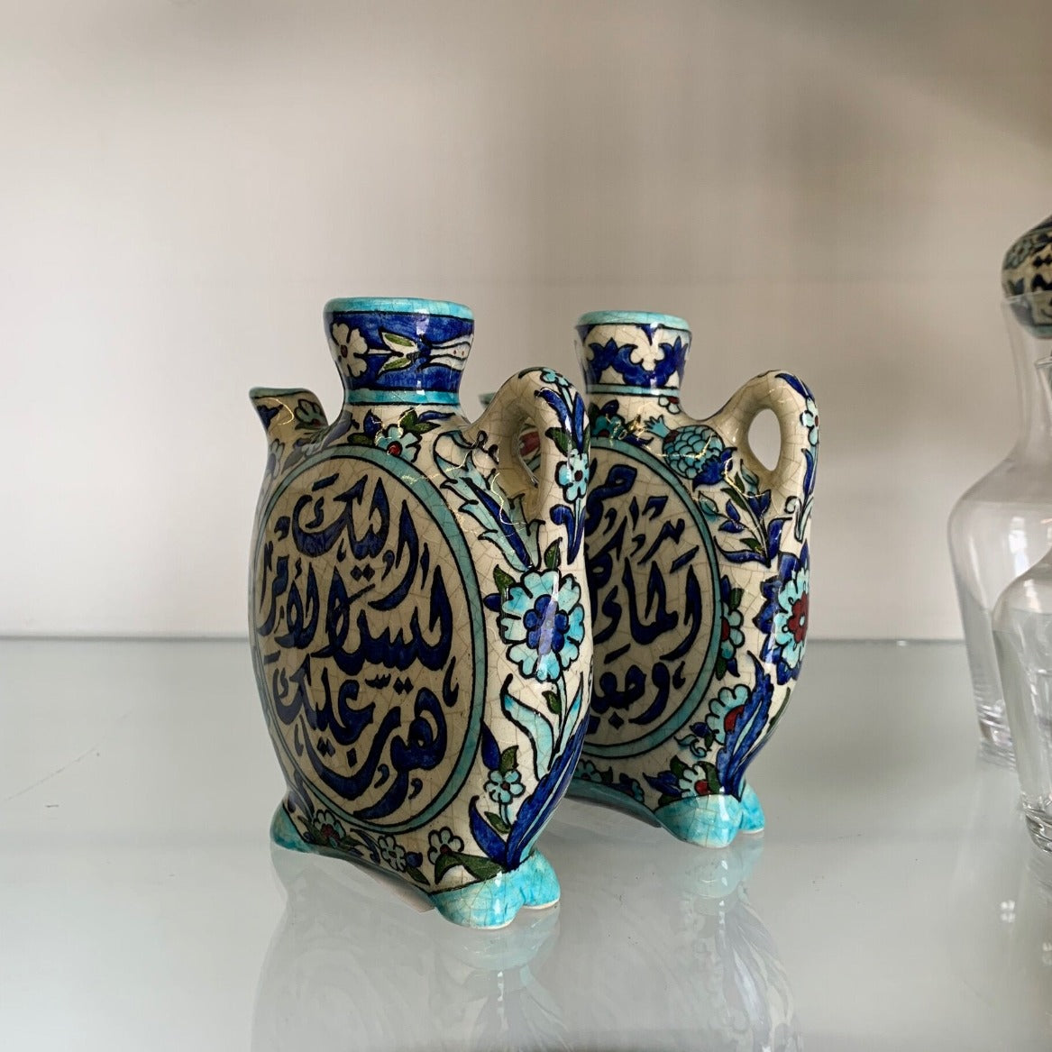 Hand-painted Glazed Ceramic Gourde