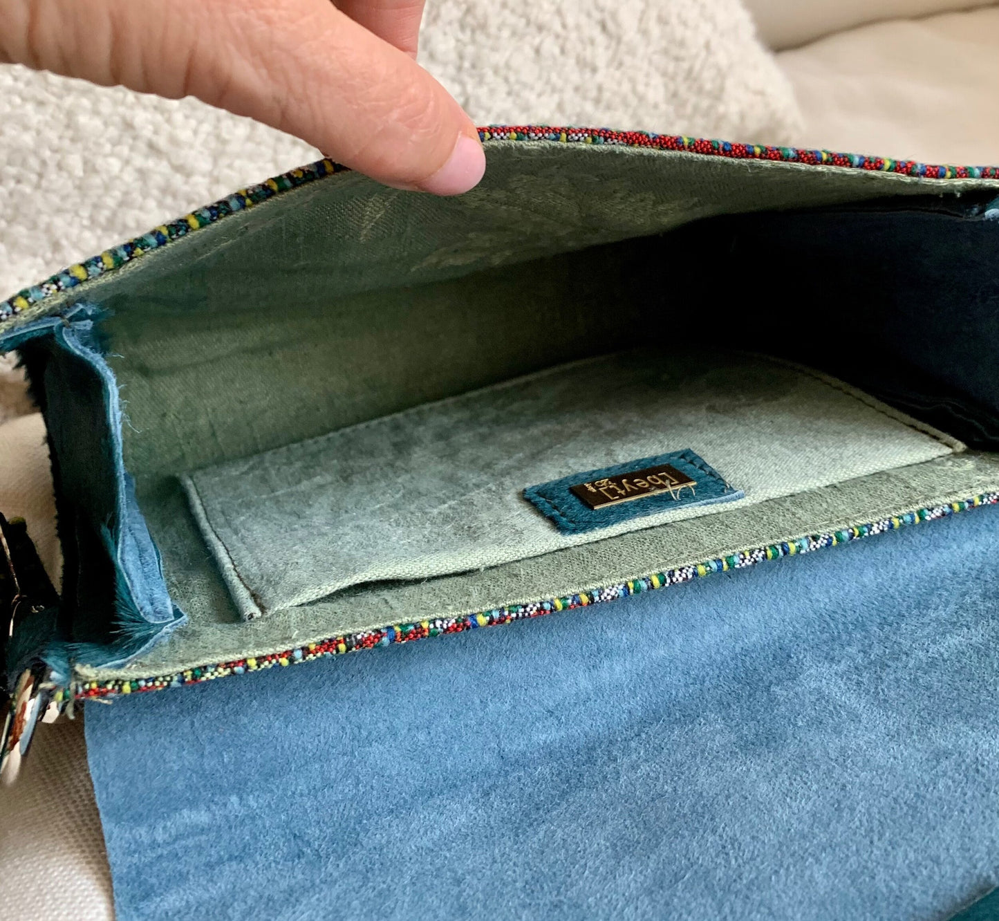 Unique Crossbody pony satchel bag, Go Green