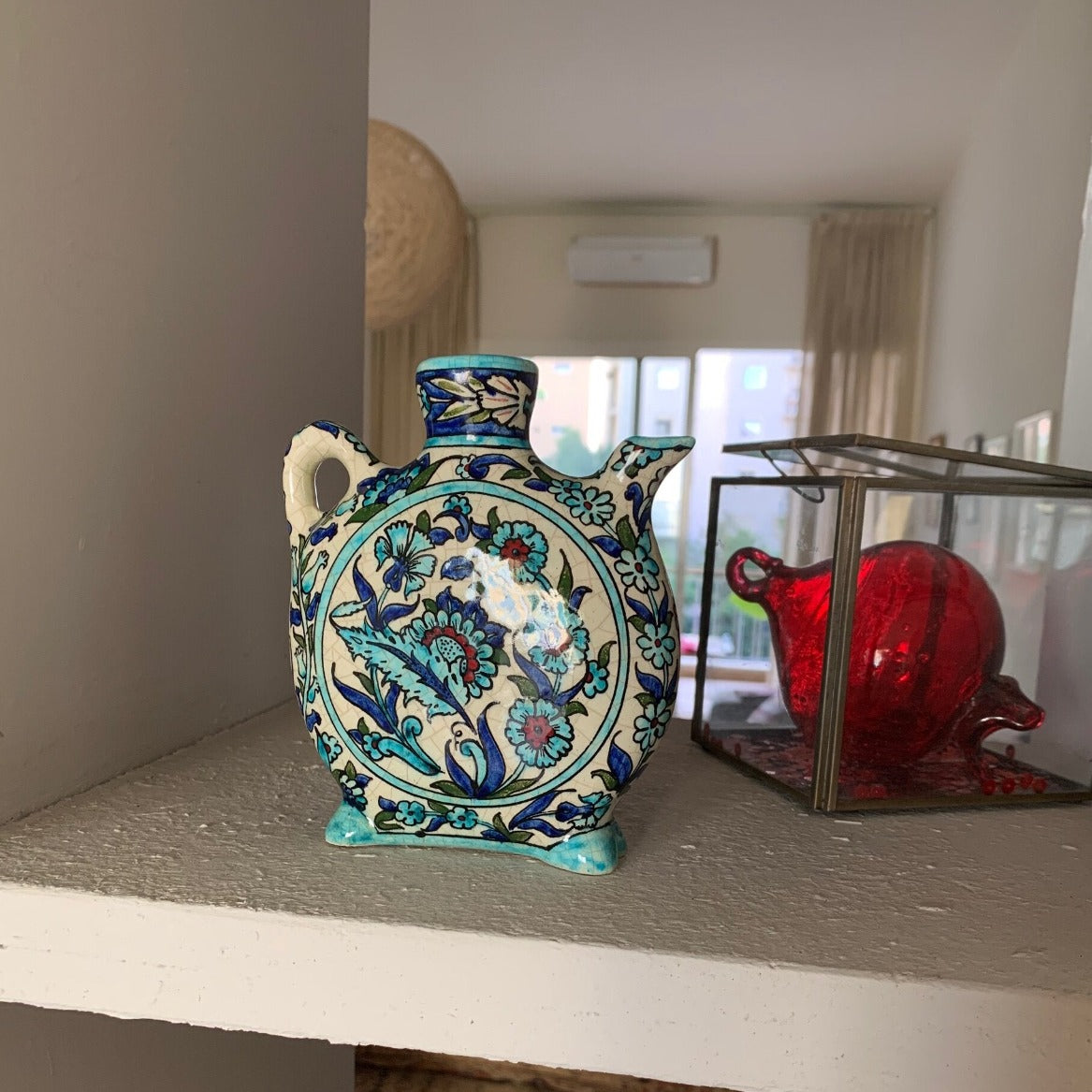 Hand-painted Glazed Ceramic Gourde