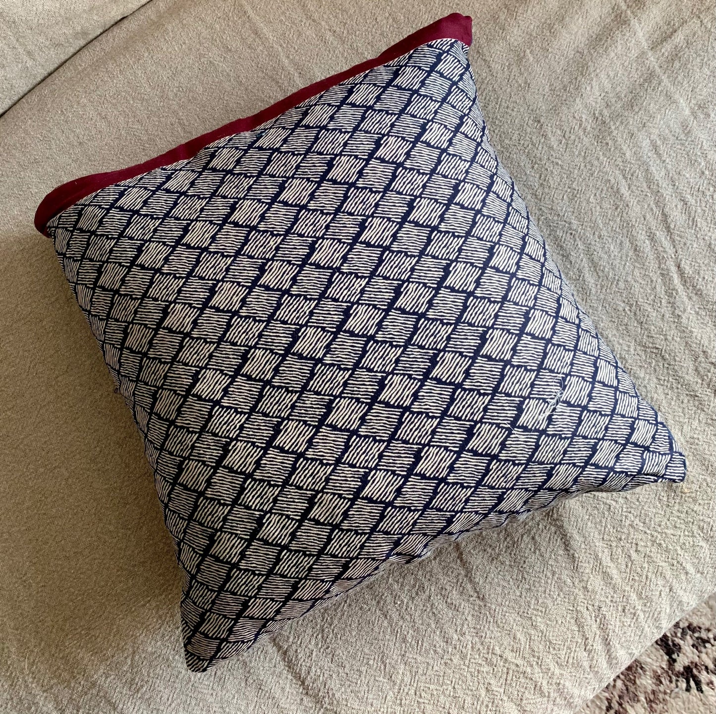 Silk Square Pillow Cover Flowers.