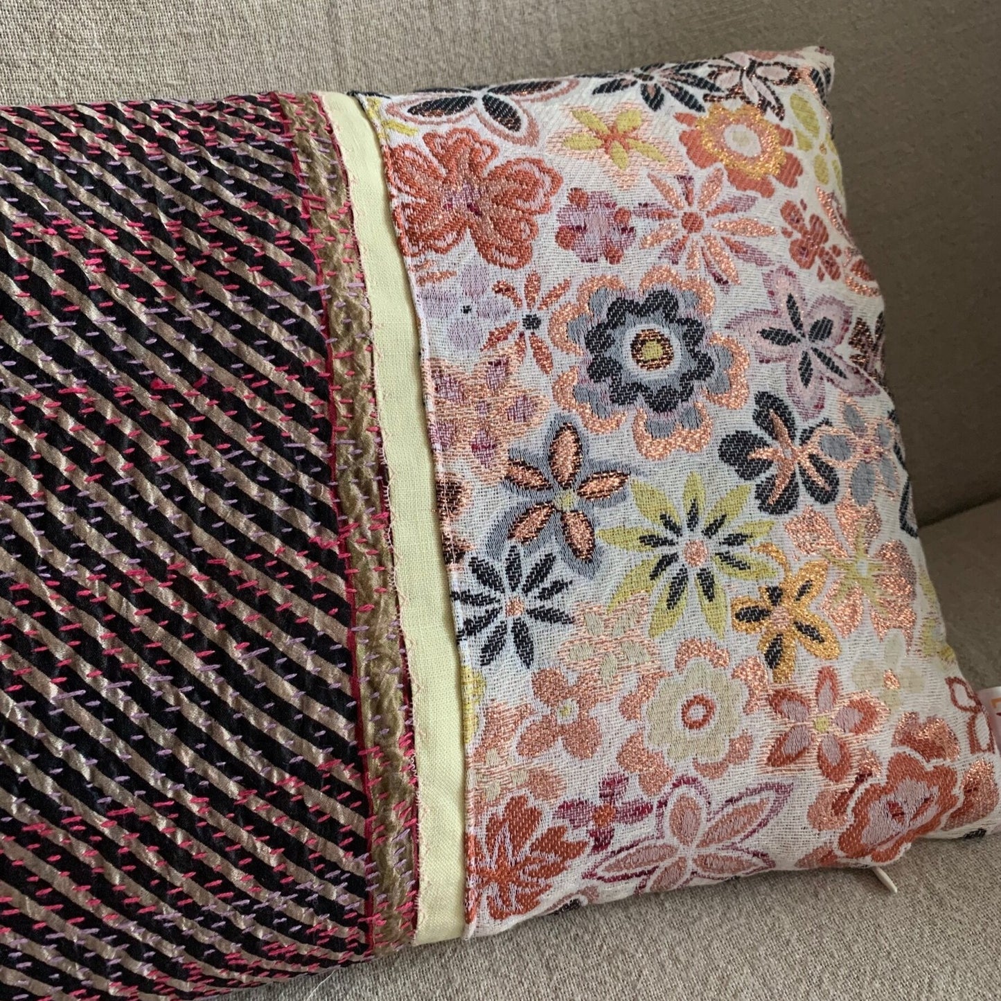 Rectangular throw pillow cover Flower.