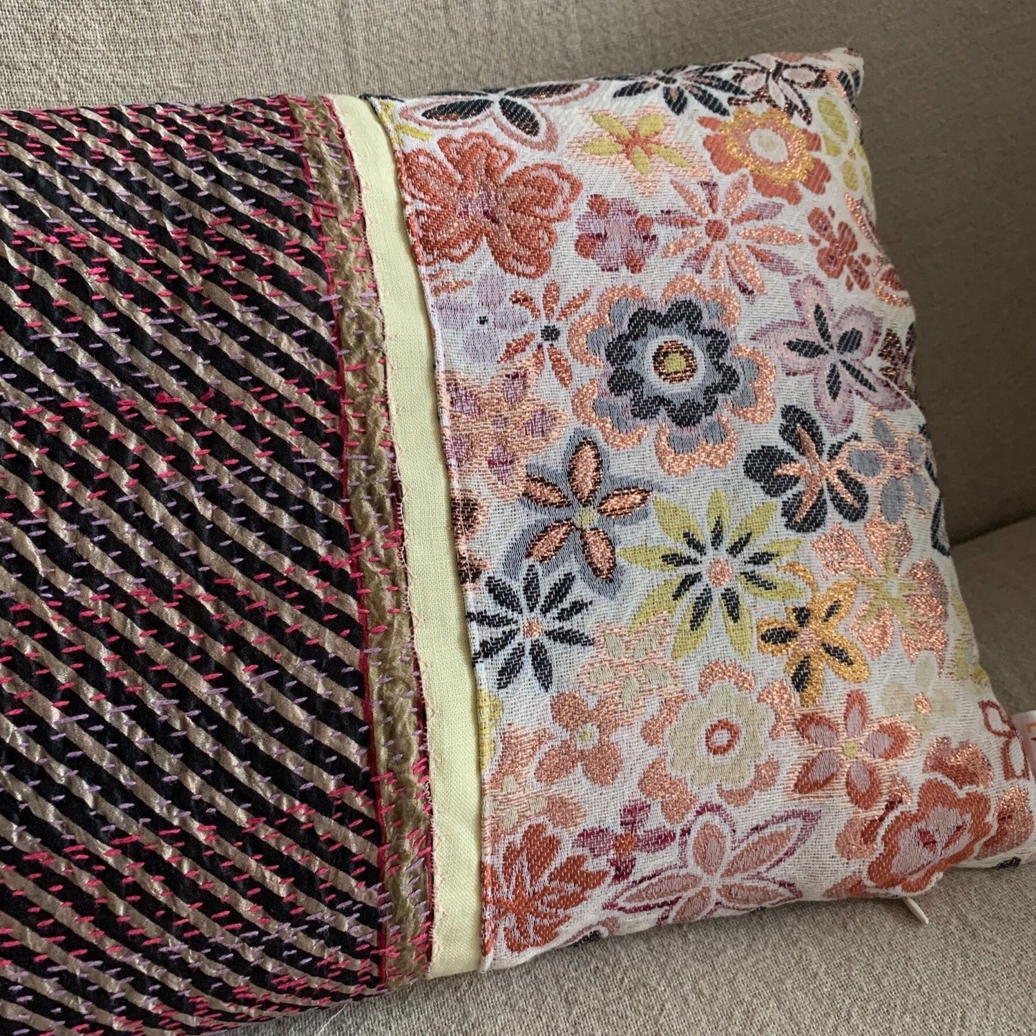 Rectangular throw pillow cover Flower.