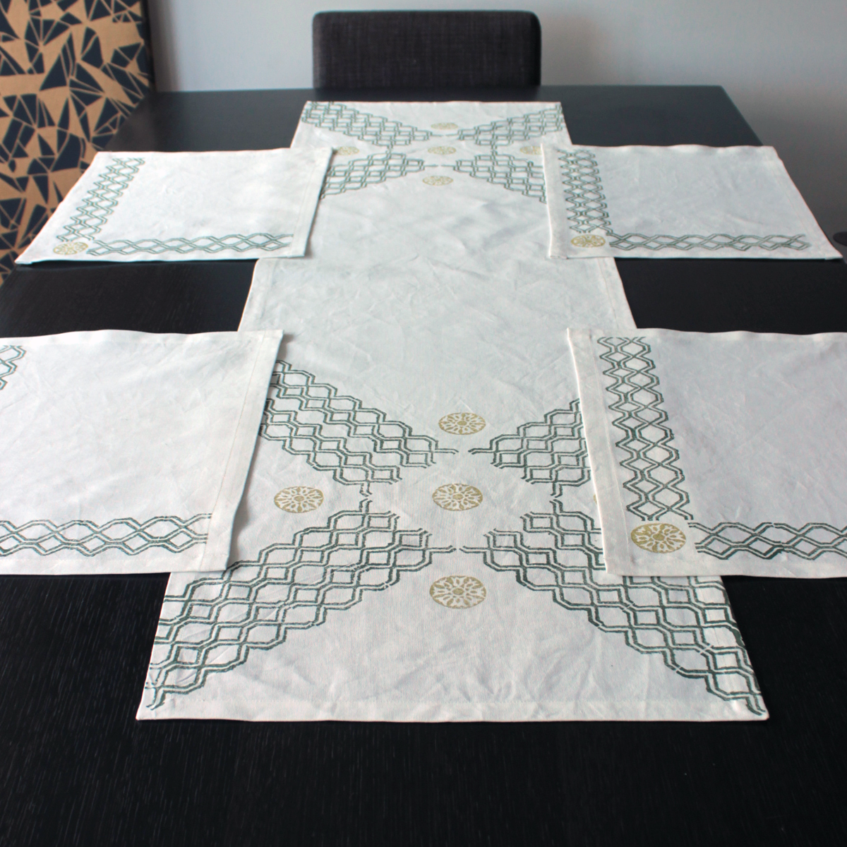 Country Chic : Sets et Chemin de Table Imprimés en Lin pour Décoration de Table