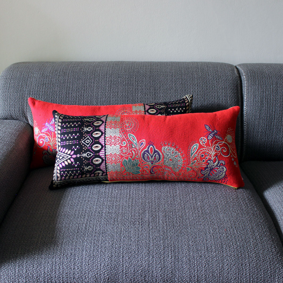 Unique Rectangular throw pillow The Red Hive