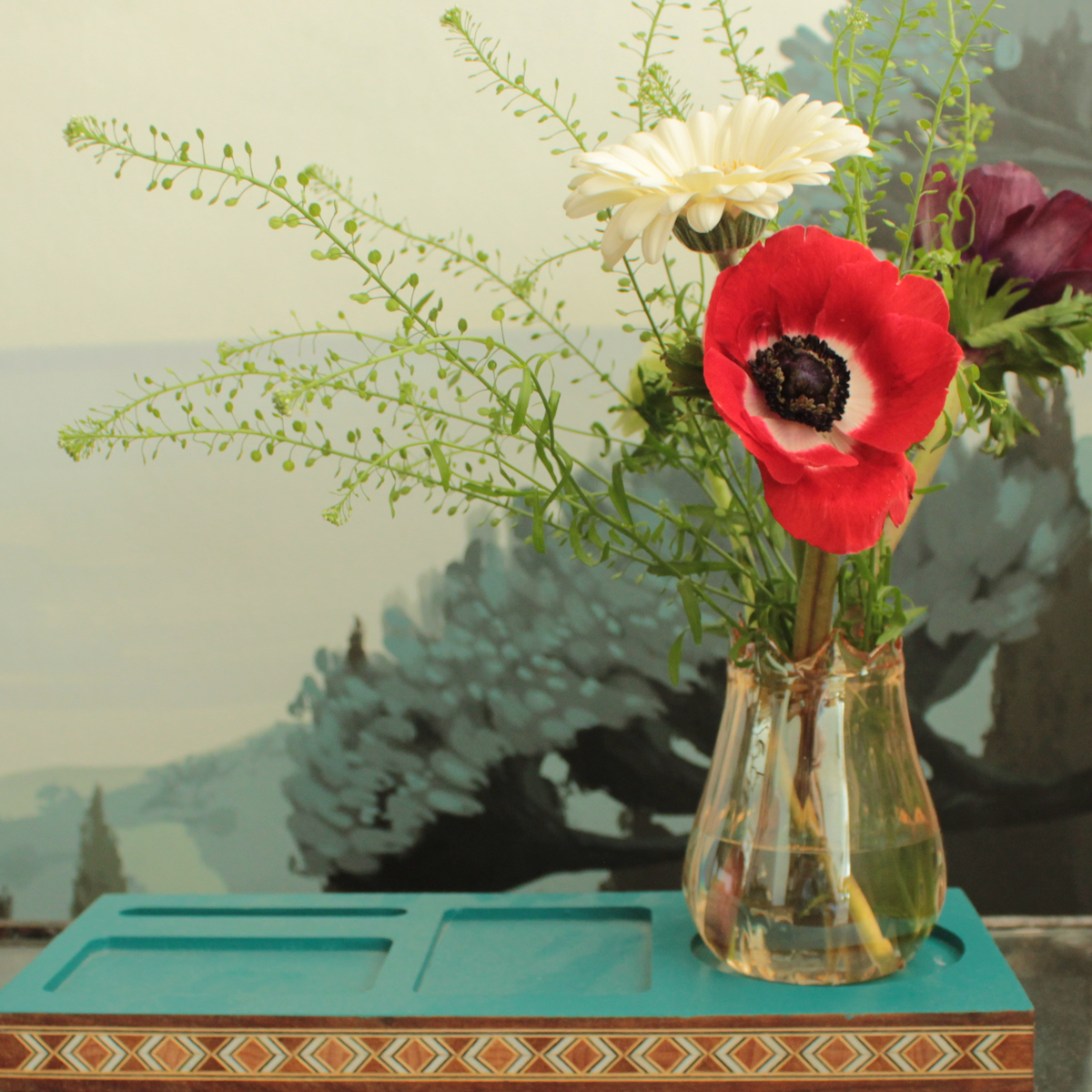 Hand-Blown Amber Pomegranate Glasses from Lebanon