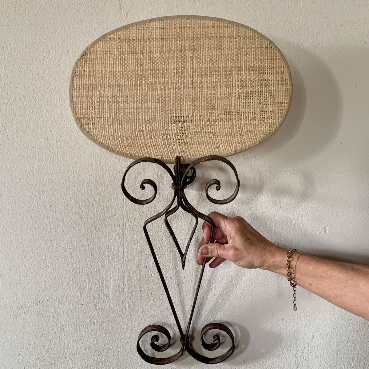 antique wrought iron wall sconce