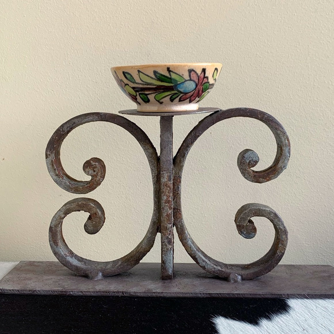 repurposed wrought iron candelabra