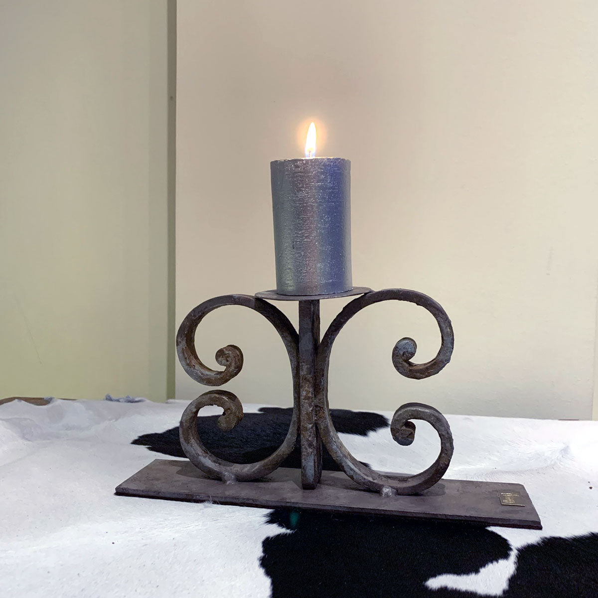 Repurposed wrought Iron candelabra Epsilon