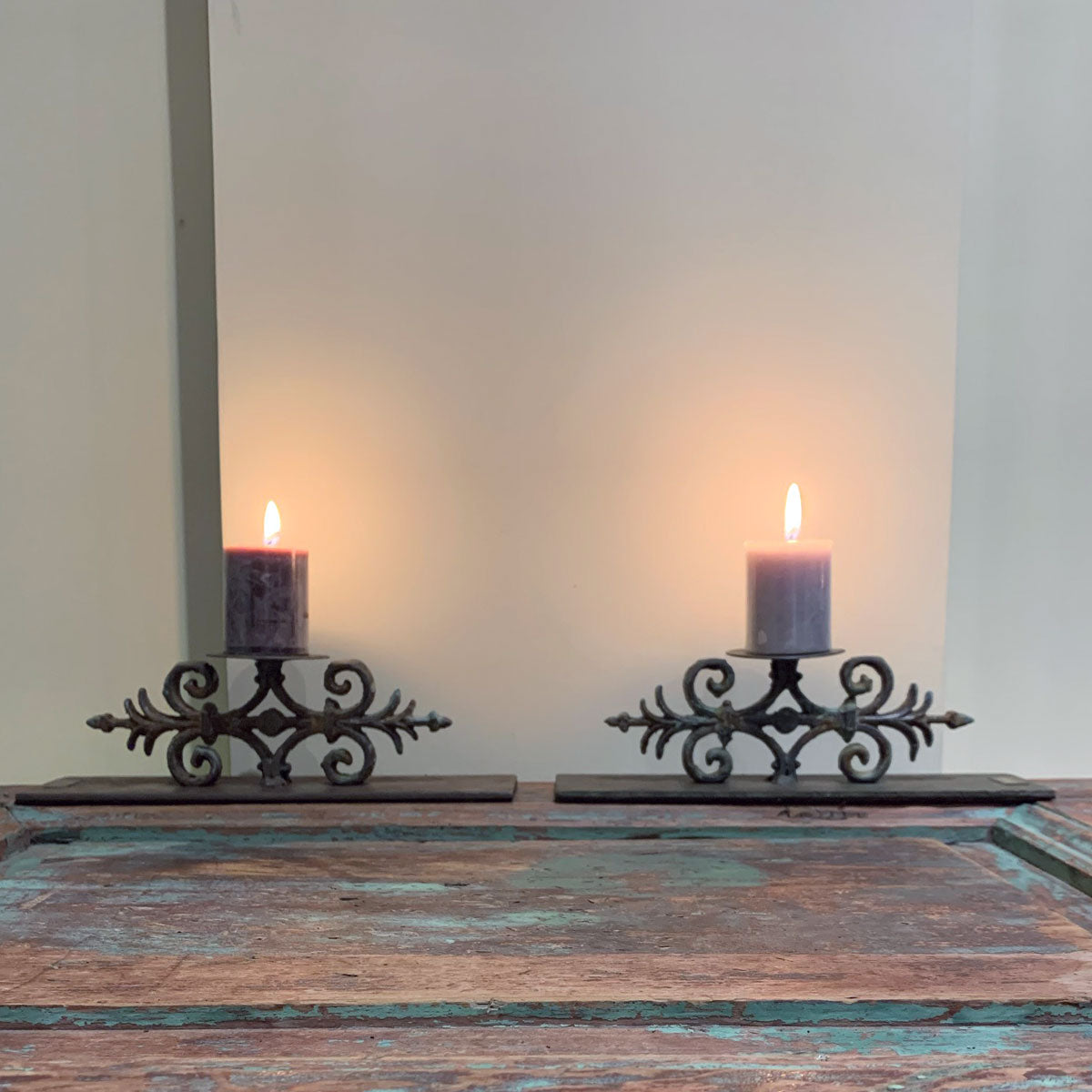Hand forged candleholder Xi