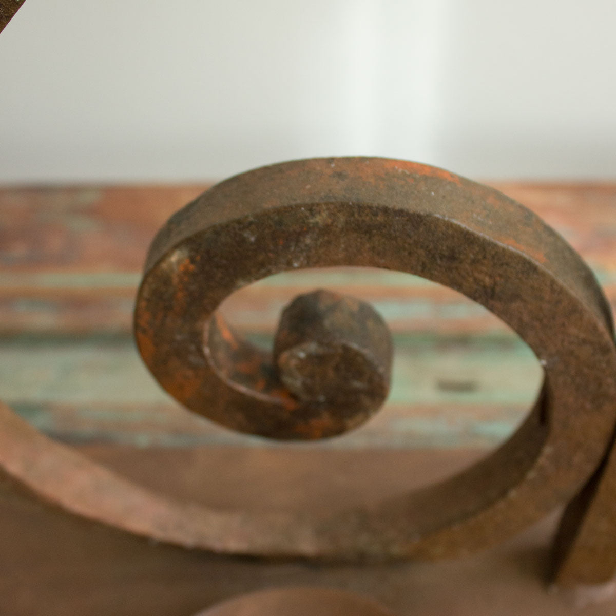 Wrought iron upcycled candle holder Flamme
