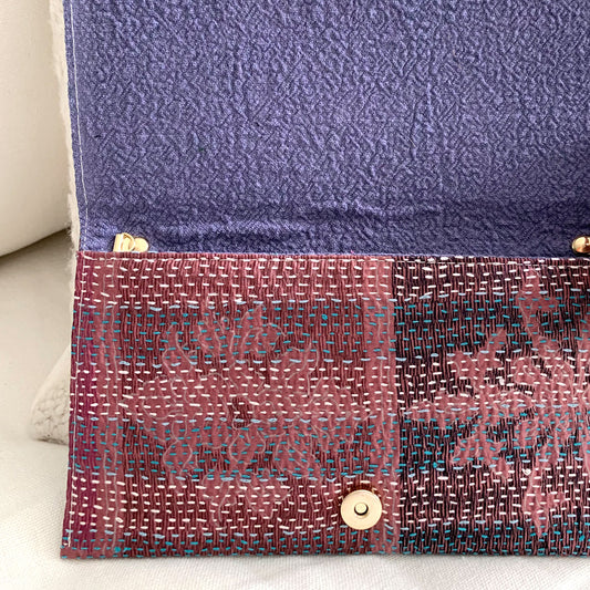 Vintage fabric clutch bag Quatuor