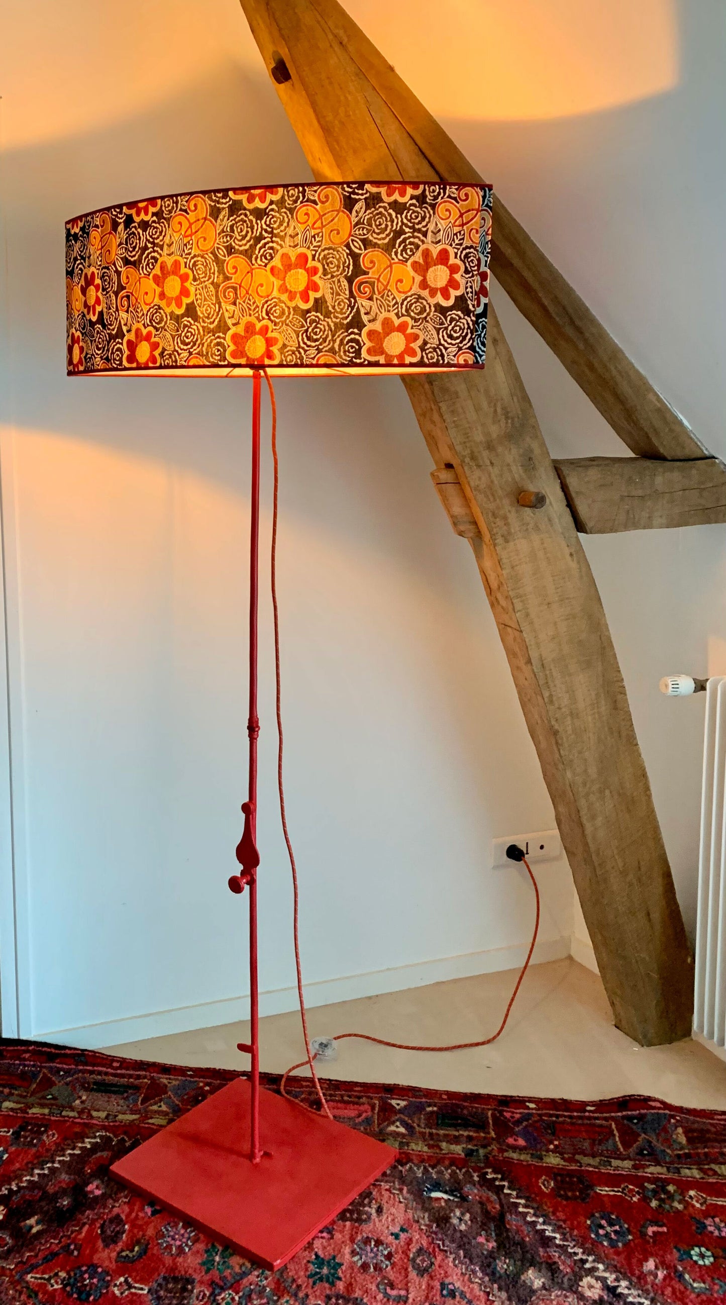 Lampadaire en fer forgé Cremone Rouge