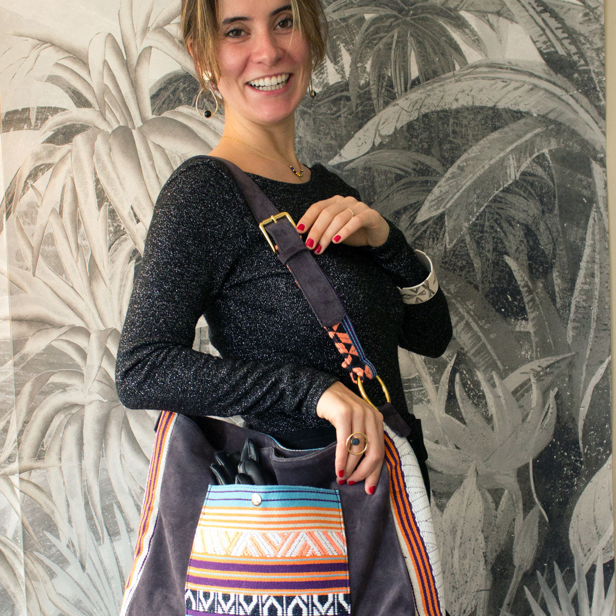 Unique slouchy Hobo Bag, Tihuaca
