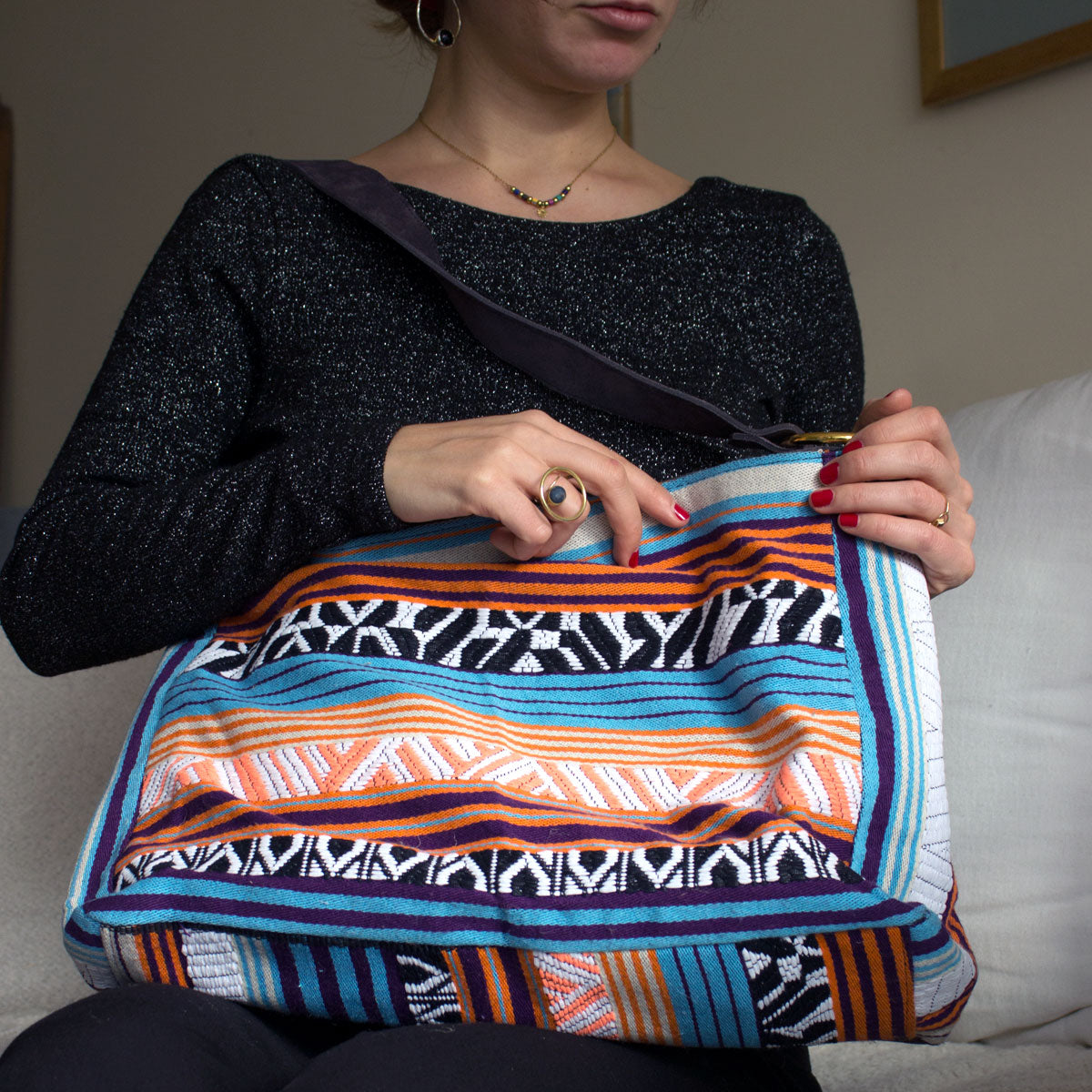 Unique slouchy Hobo Bag, Tihuaca