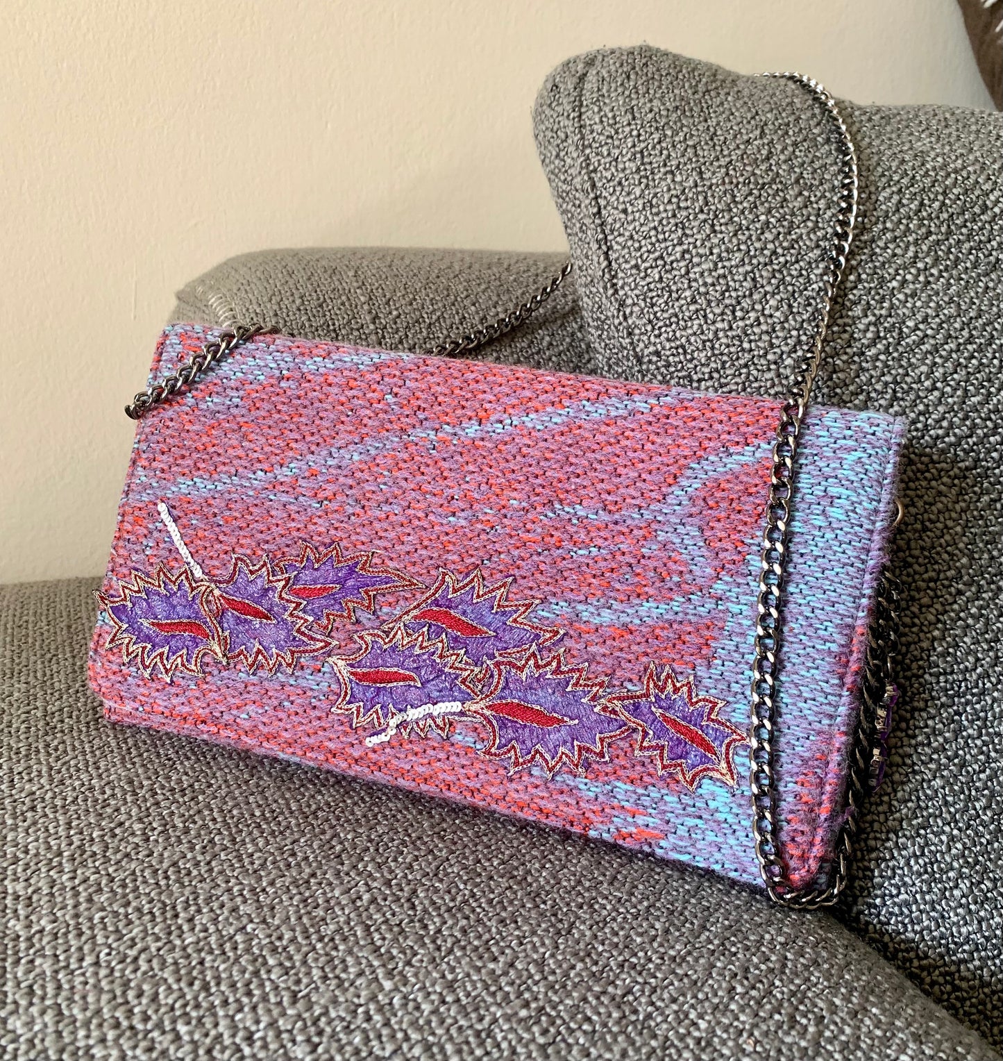Soft shoulder wedding bag mauve