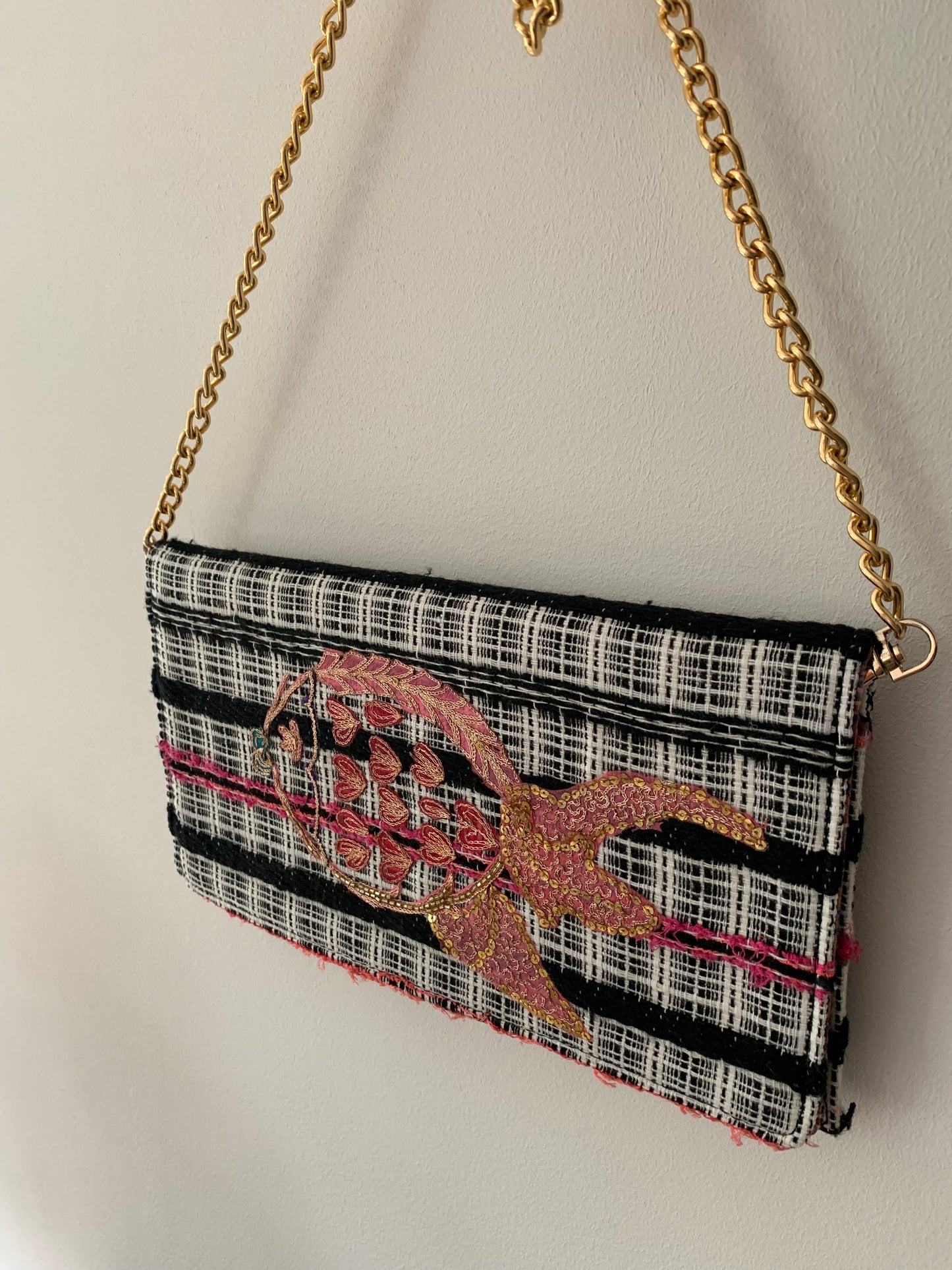 Vintage fabrics clutch, the Fish