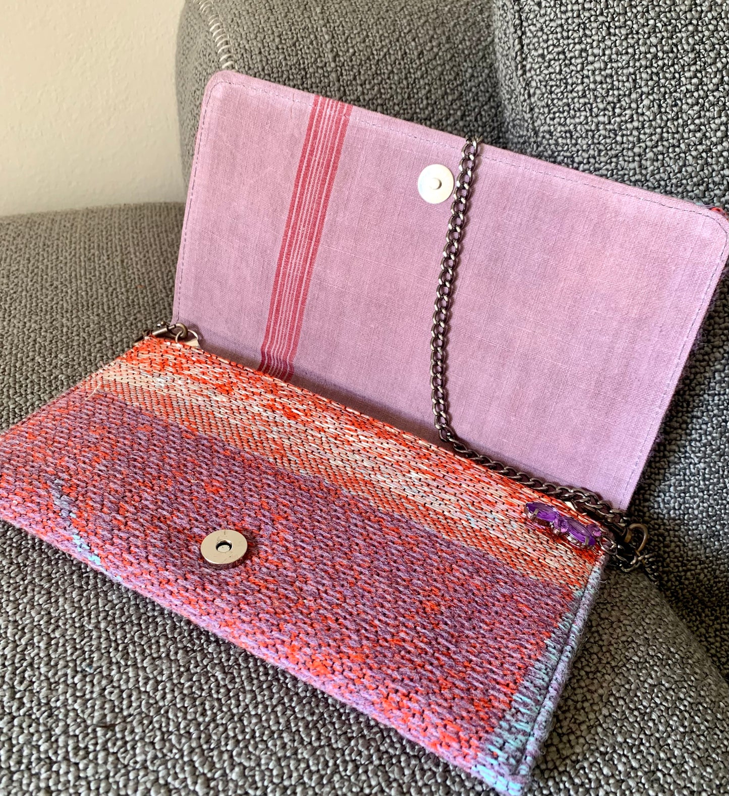 Soft shoulder wedding bag mauve