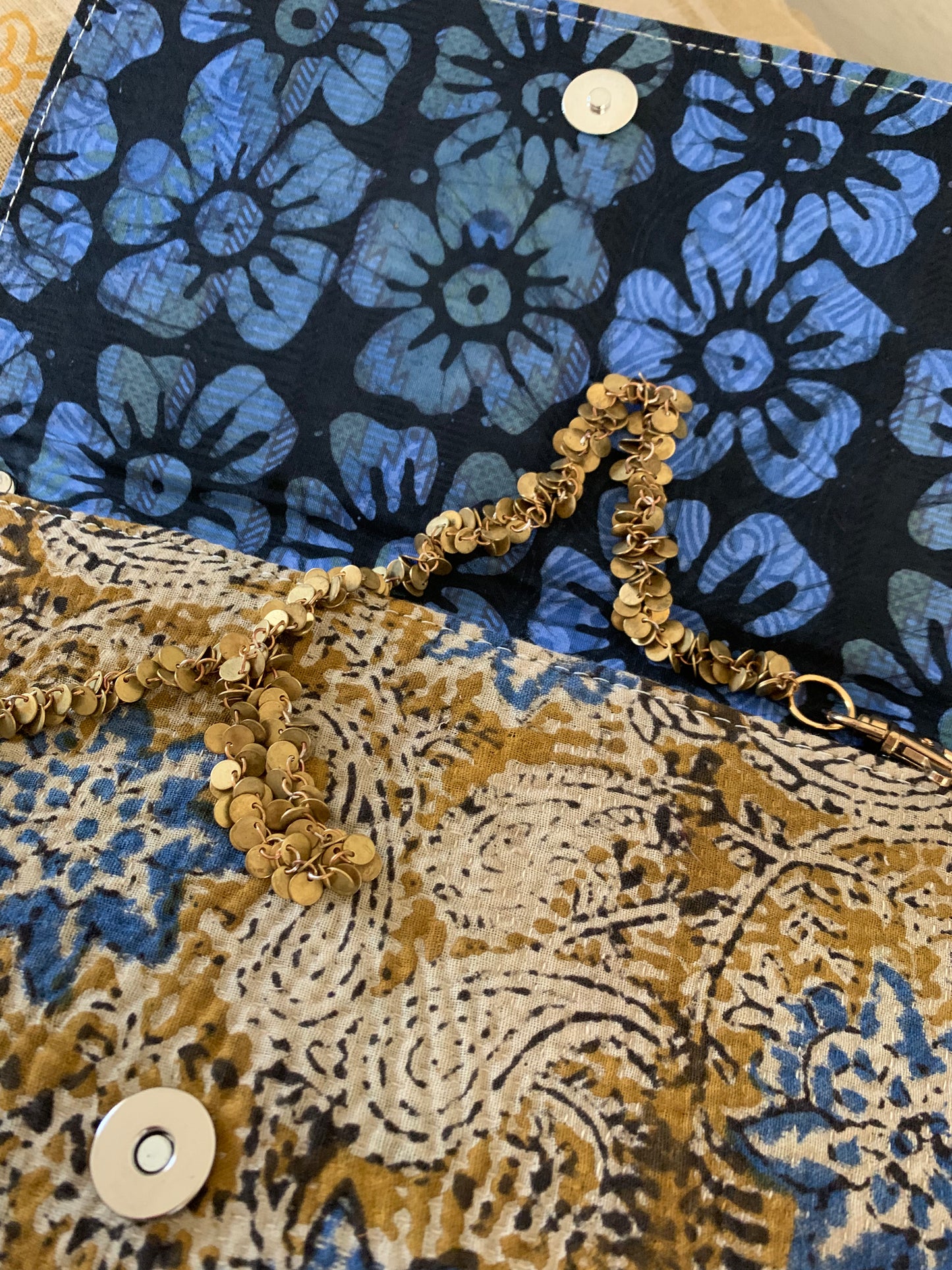Sustainable: Handcrafted Vintage Clutch with Embroidered Detailing