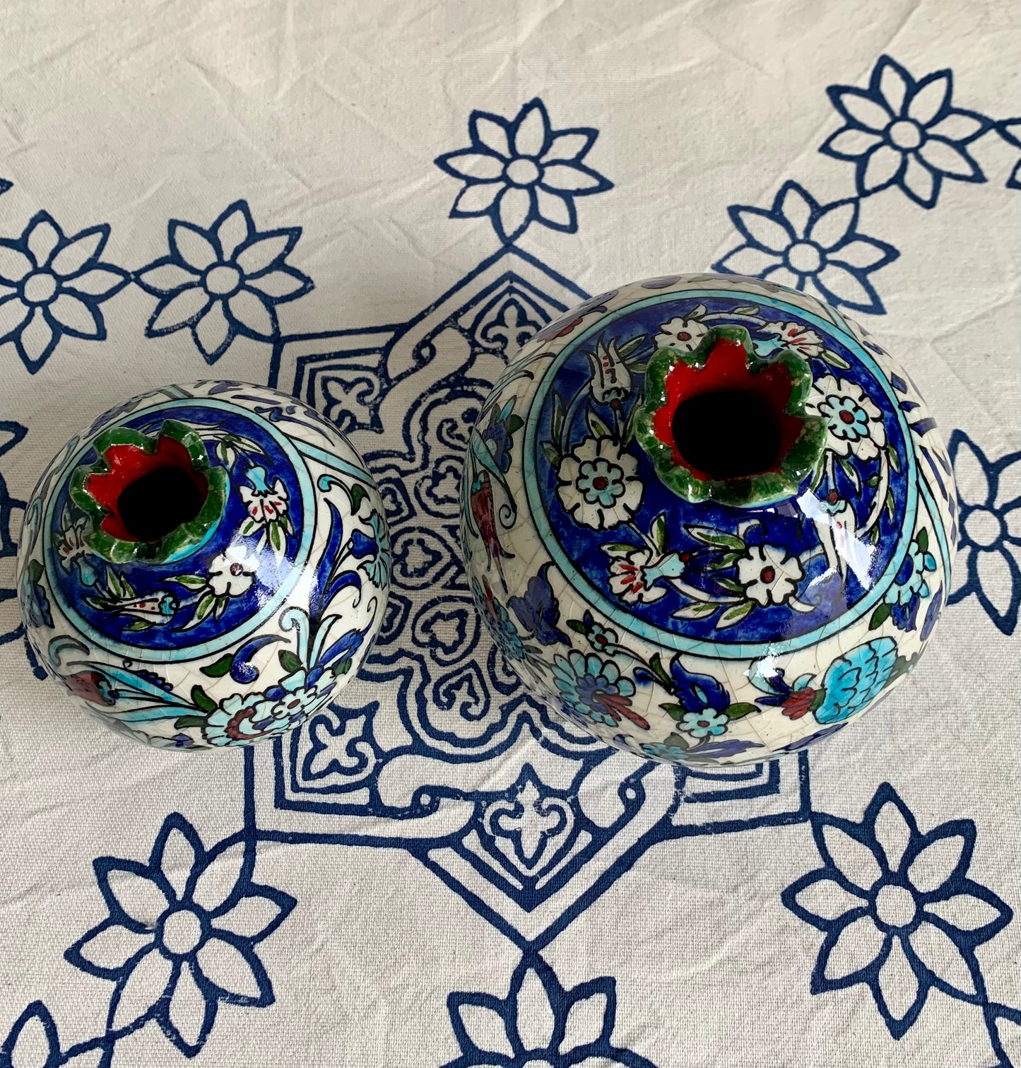 Hand-Painted Glazed Ceramic Pomegranate