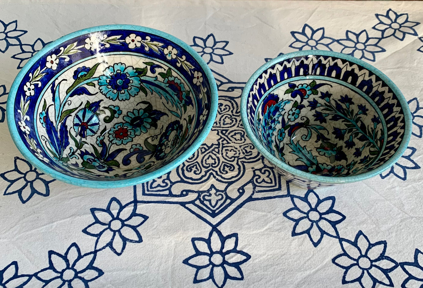 Hand-Painted Glazed Ceramic Bowl