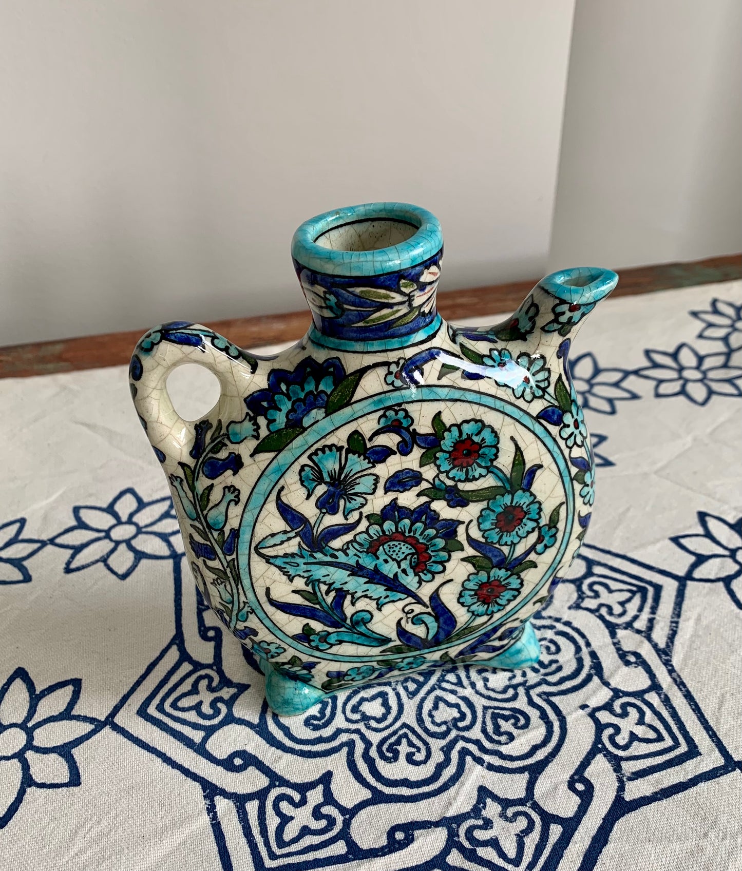 Hand-painted Glazed Ceramic Gourde
