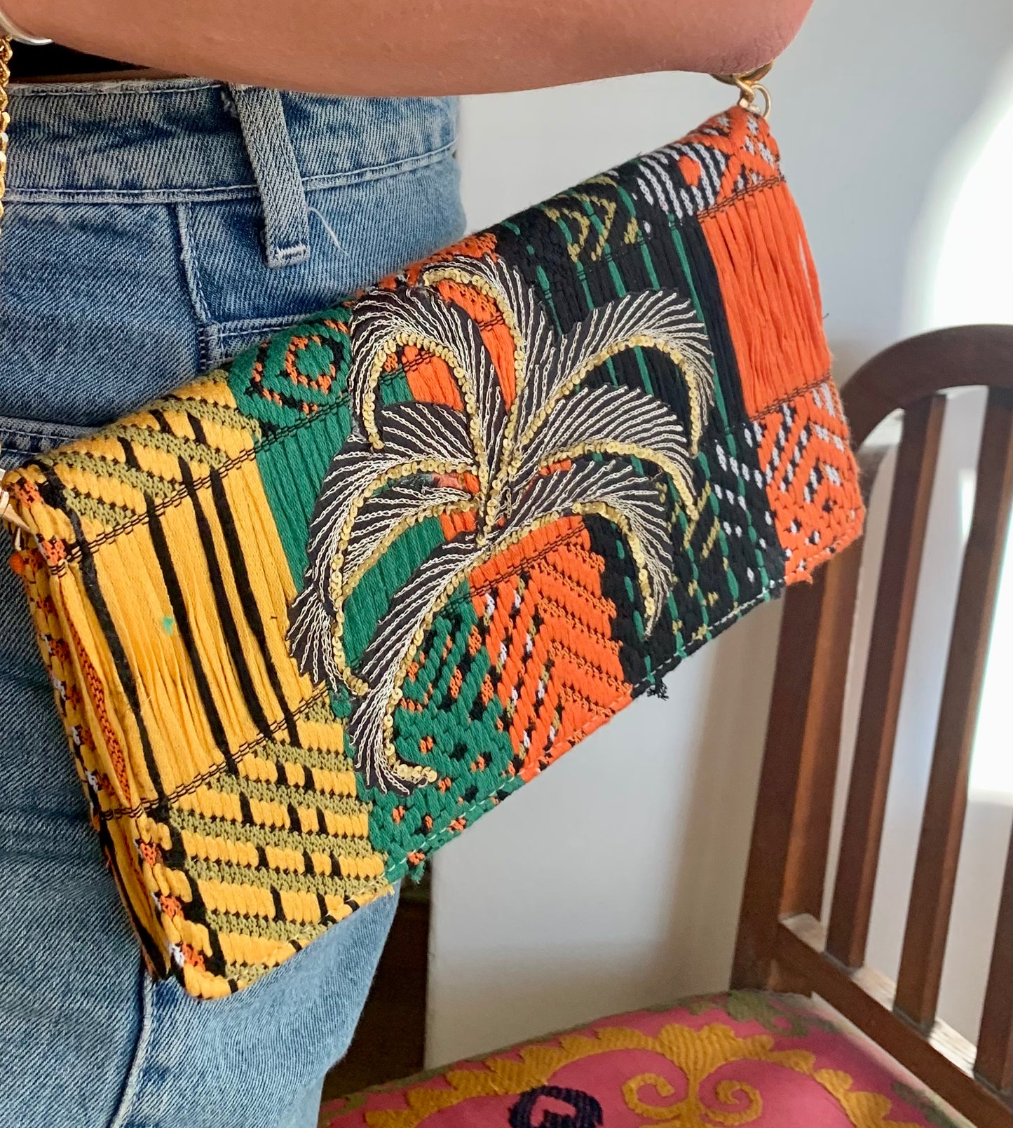 Shoulder clutch Black fire