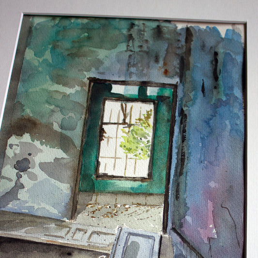 Original watercolor Les Murs Parlent 25X35