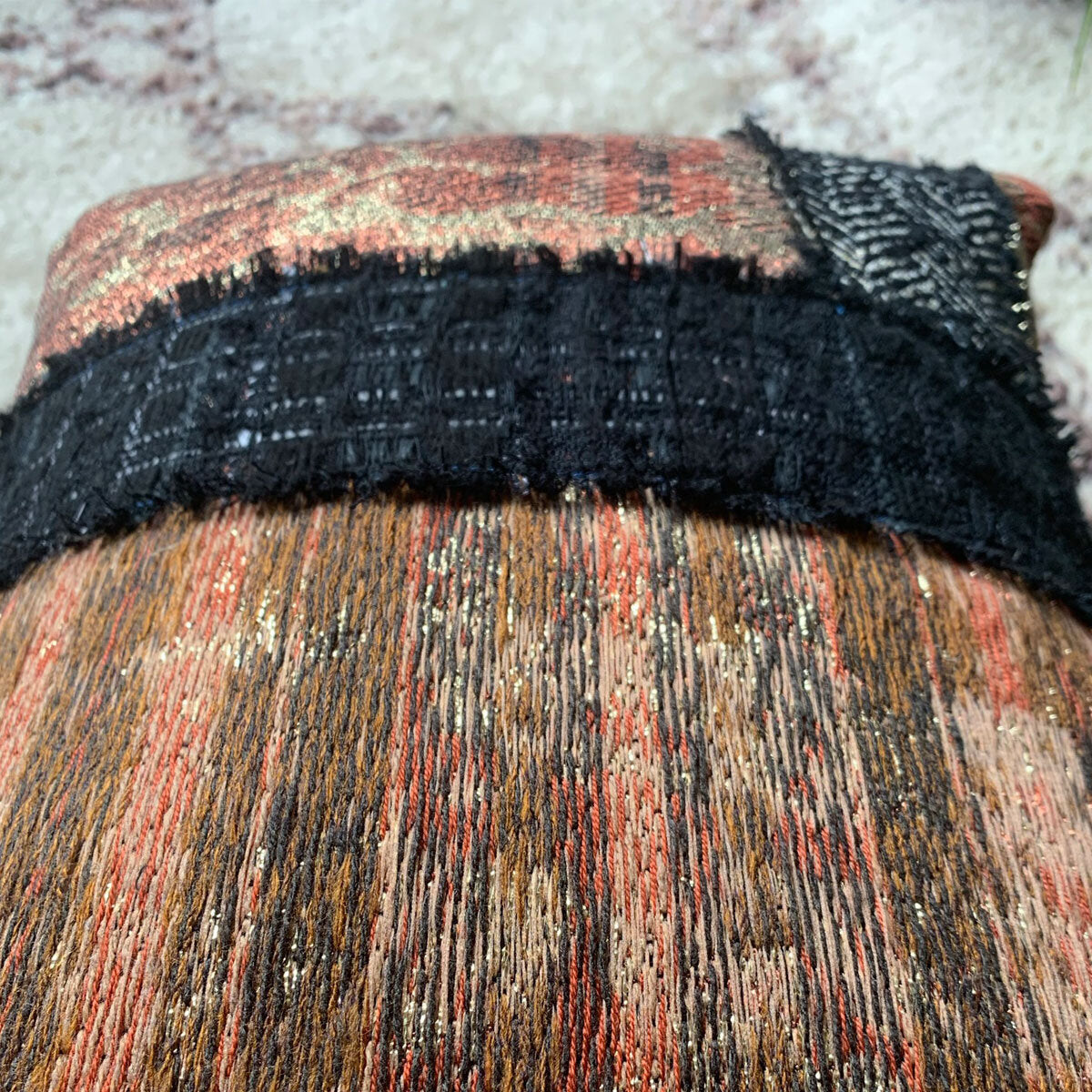 Unique ethical throw pillow cover Copper