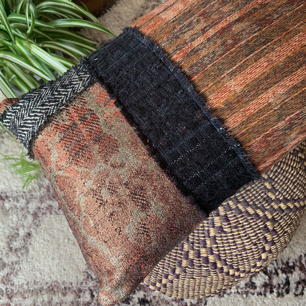 Unique ethical throw pillow cover Copper